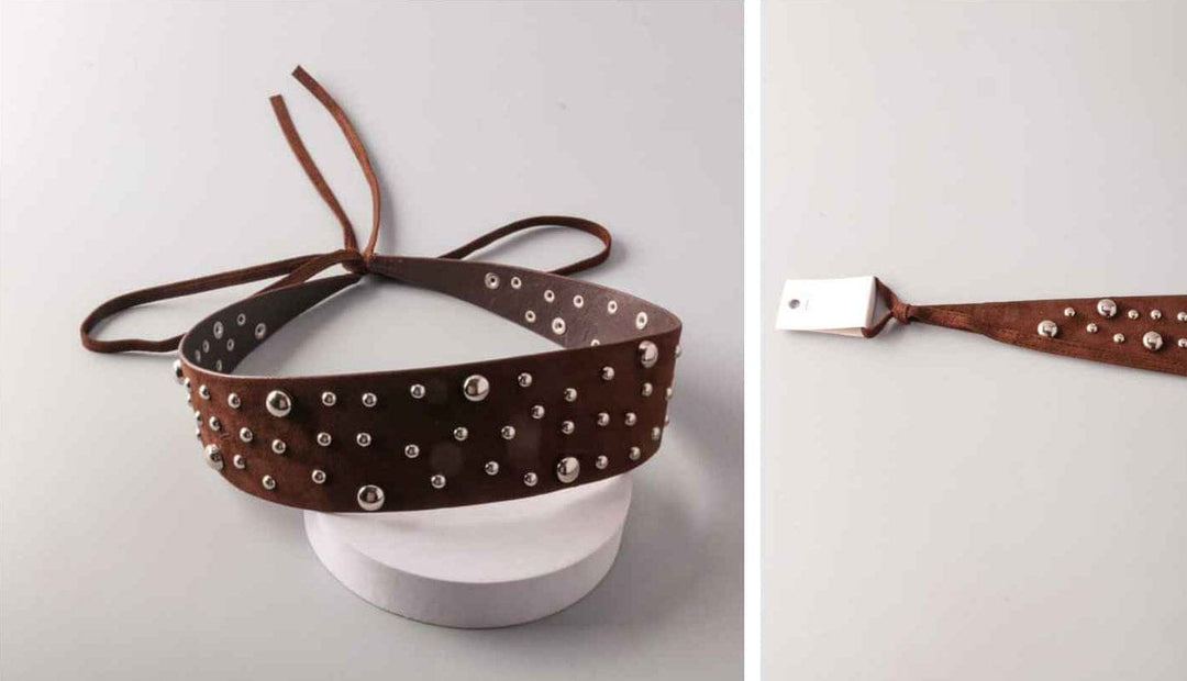 FASHION STUDS DETAILED WAIST BELT