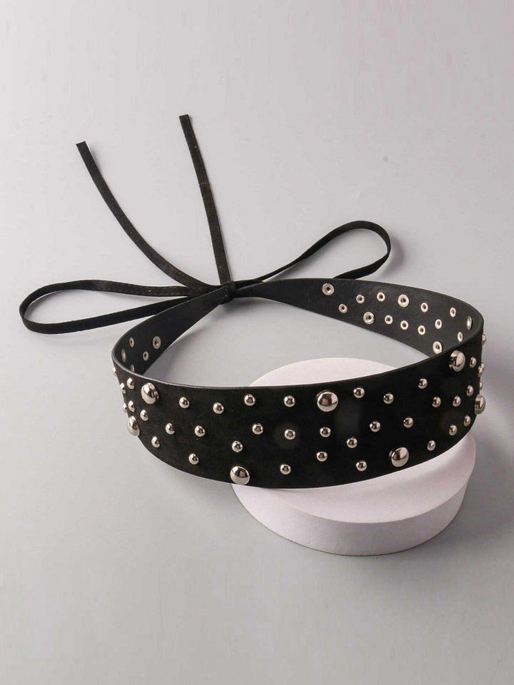 FASHION STUDS DETAILED WAIST BELT