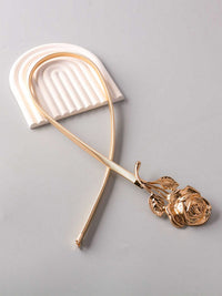FASHION GOLD ROSE BUCKLE WAIST BELT