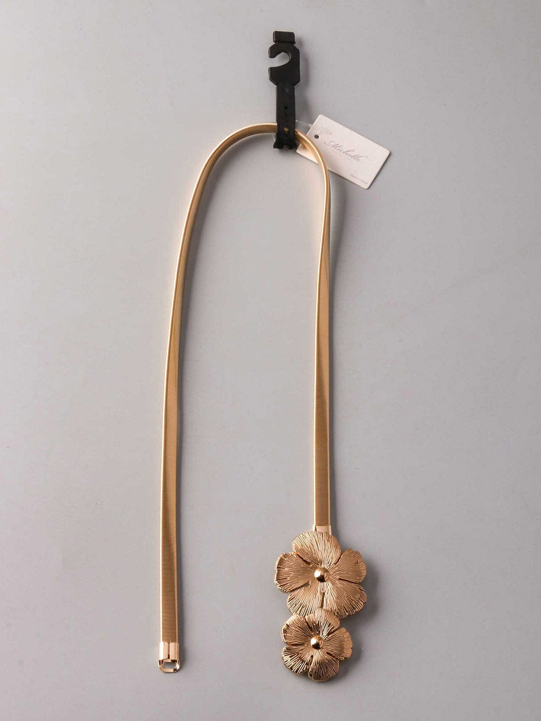 FASHION GOLD FLOWERS BUCKLE WAIST BELT