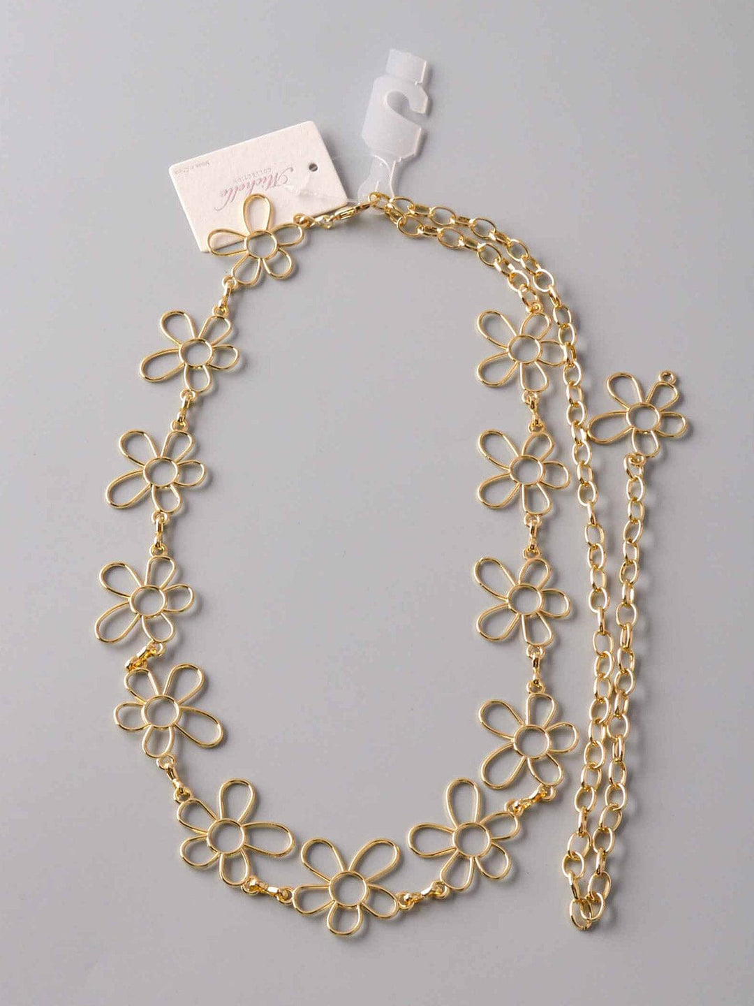 FASHION GOLD FLOWERS WAIST BELT