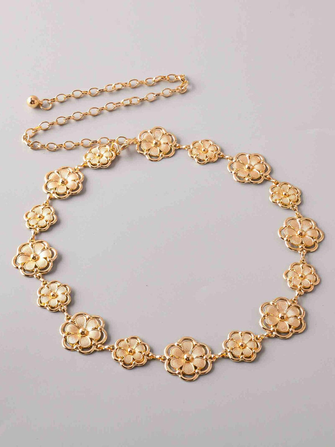 FASHION GOLD FLOWERS WAIST BELT