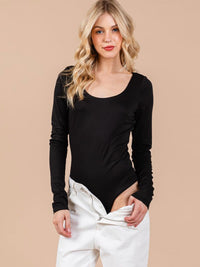 WOMEN'S LONG SLEEVE SOLID BODYSUIT