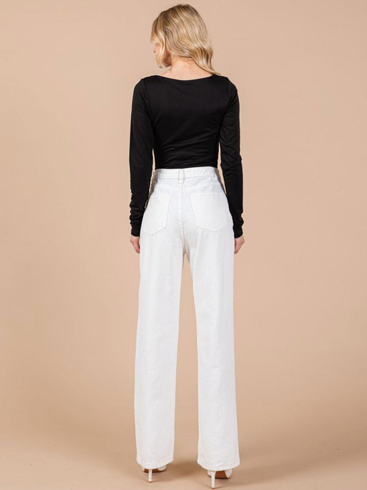 WOMEN'S LONG SLEEVE SOLID BODYSUIT