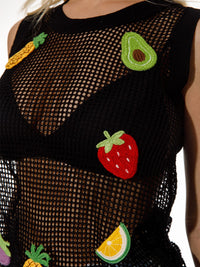 WOMEN'S SLEEVELESS GRAPHIC KNIT TANK TOP