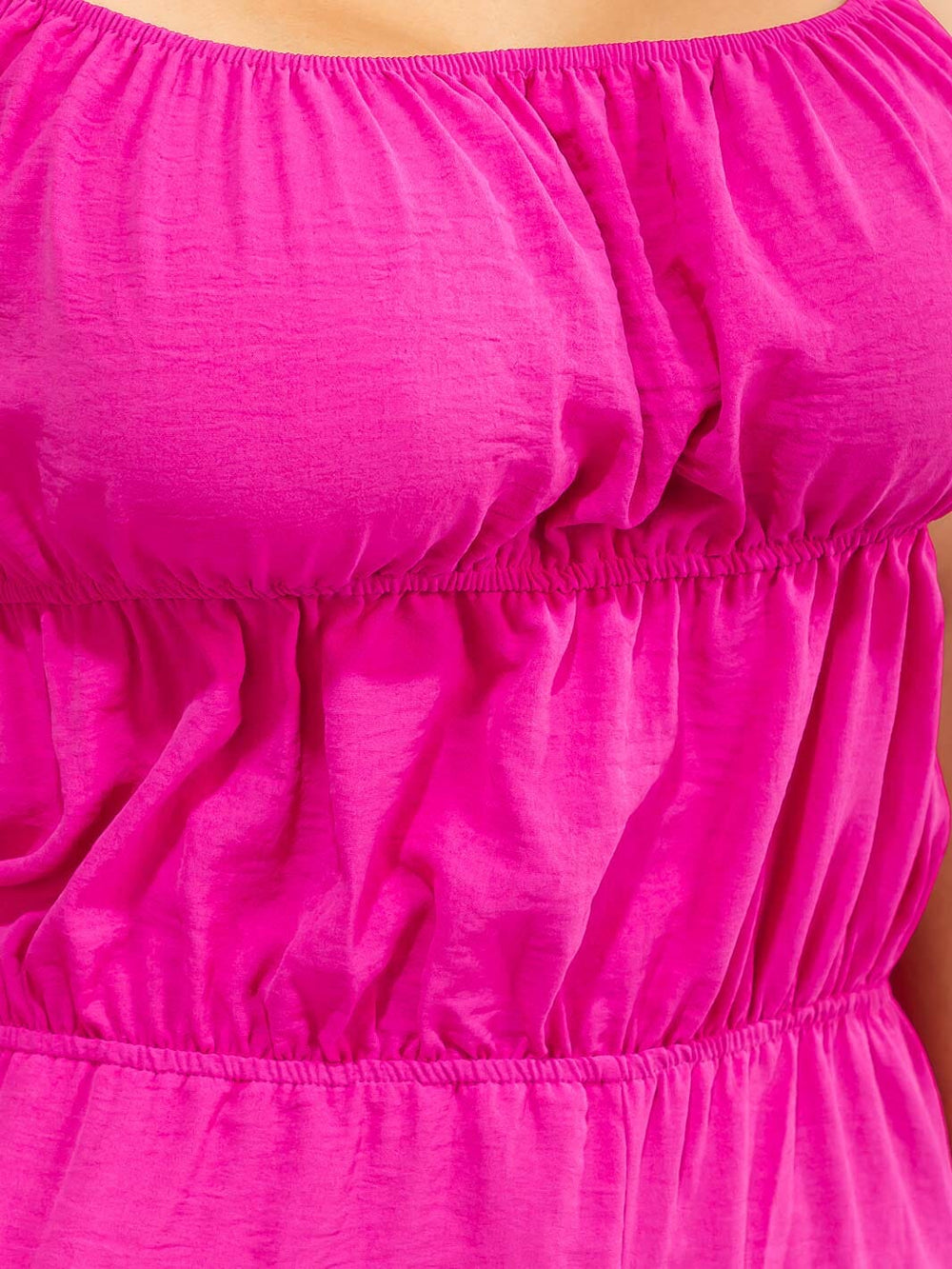 PLUS SIZE SLEEVELESS ELASTIC WAIST WIDE LEG JUMPSUIT