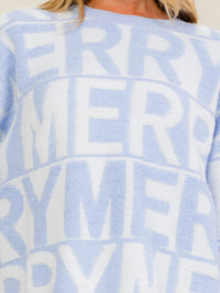 WOMEN'S LONG SLEEVE MERRY FUZZY SWEATER