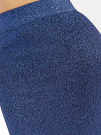 WOMEN'S ELASTIC WAIST RHINESTONES MIDI SKIRT
