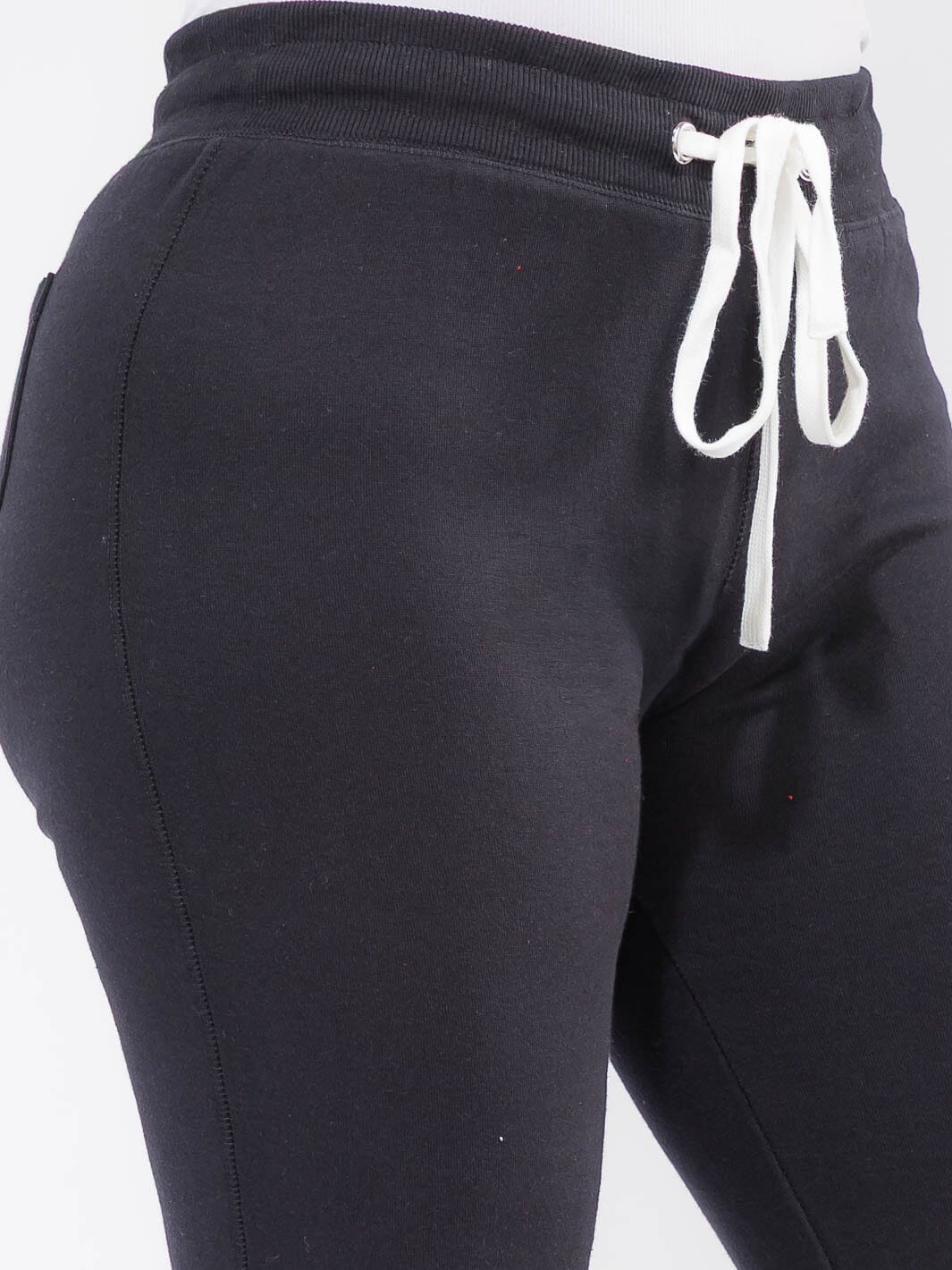 PLUS SIZE ELASTIC WAIST SELF TIE JOGGER FLEECE PANTS