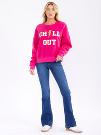 WOMEN'S LONG SLEEVE GRAPHIC PULLOVER SWEATER