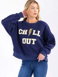 WOMEN'S LONG SLEEVE GRAPHIC PULLOVER SWEATER