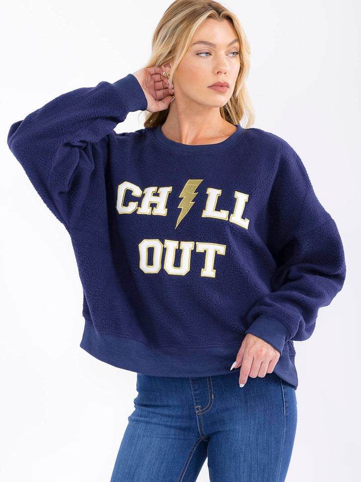 WOMEN'S LONG SLEEVE GRAPHIC PULLOVER SWEATER