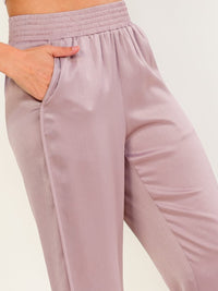 WOMEN'S ELASTIC WAIST FRONT POCKETS SKINNY LEG PANTS