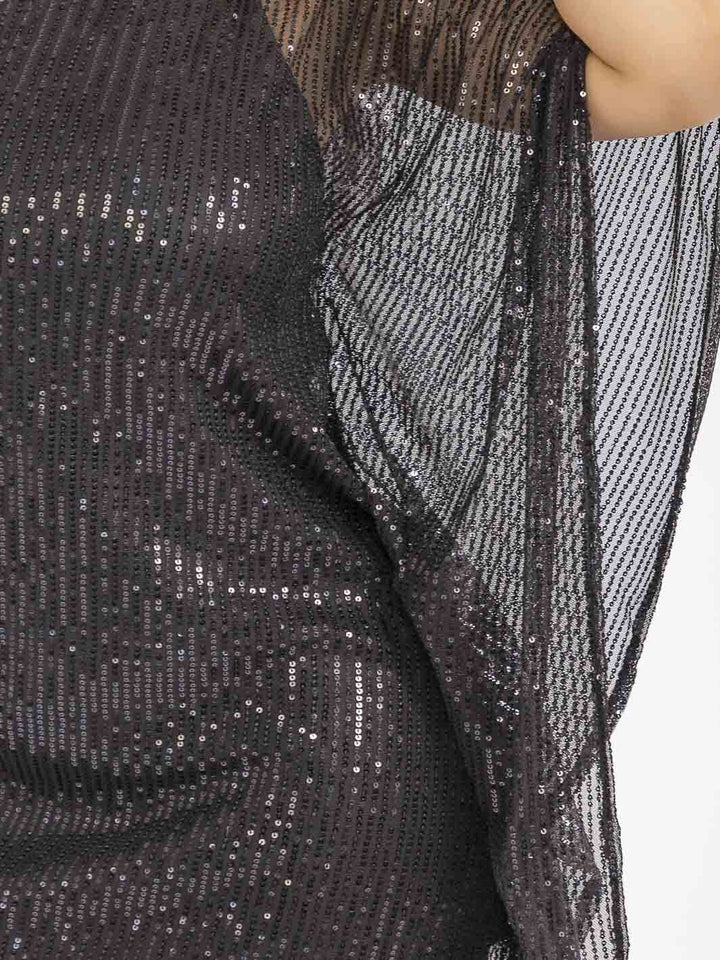 WOMEN'S ONE SHOULDER SEQUINS BODYCON MINI DRESS