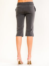 ******WOMEN'S BUTTON CLOSURE FRONT POCKETS STRIPES SHORTS