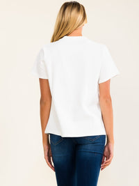 WOMEN'S SHORT SLEEVE GRAPHIC STUDS SHIRT