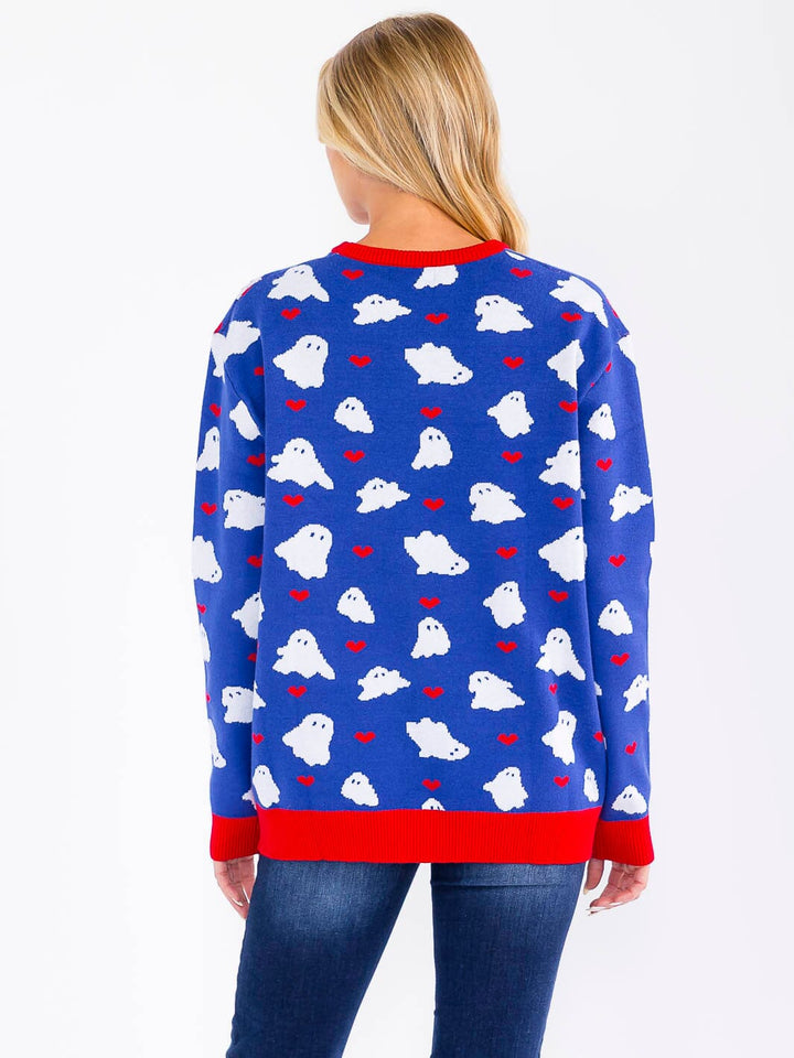 WOMEN'S LONG SLEEVE CHRISTMAS GRAPHIC PULLOVER SWEATER