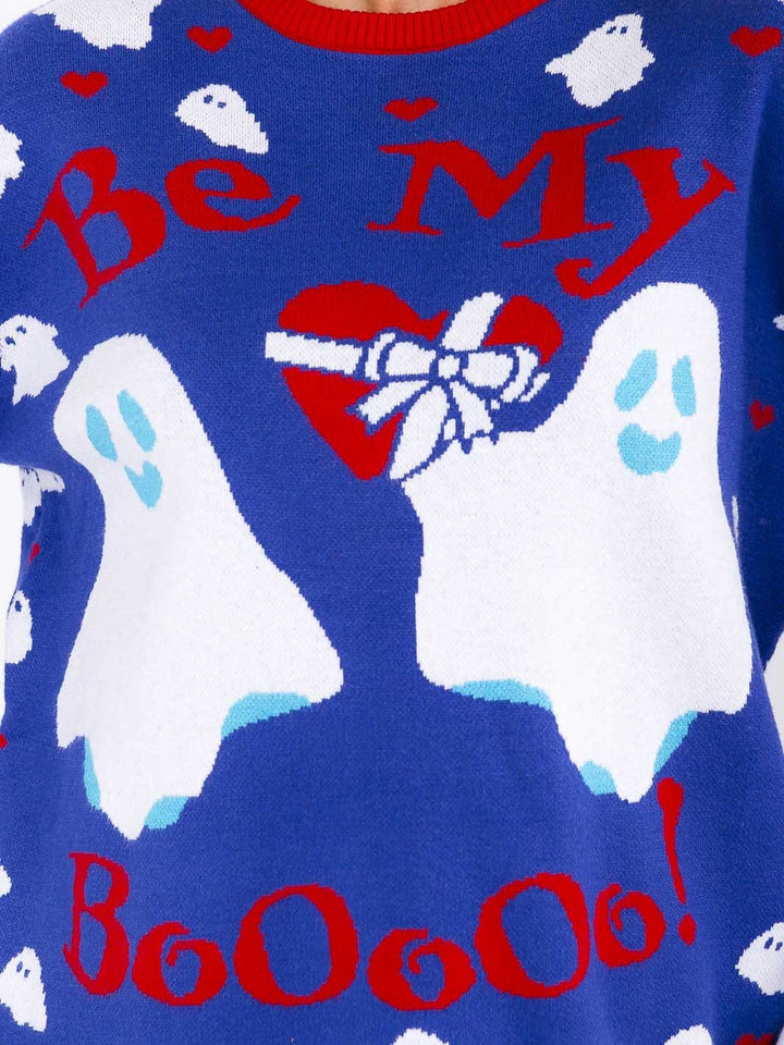 WOMEN'S LONG SLEEVE CHRISTMAS GRAPHIC PULLOVER SWEATER