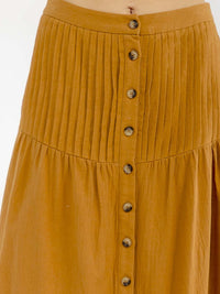 WOMEN'S BUTTON CLOSURE MAXI SKIRT