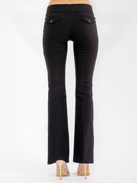 WOMEN'S BUTTON CLOSURE BELL LEGS PANTS