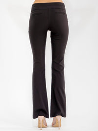 WOMEN'S BUTTON CLOSURE BELL LEGS PANTS
