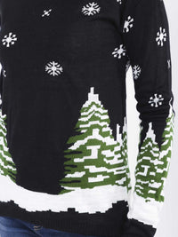 WOMEN'S LONG SLEEVE CHRISTMAS GRAPHIC PULLOVER SWEATER