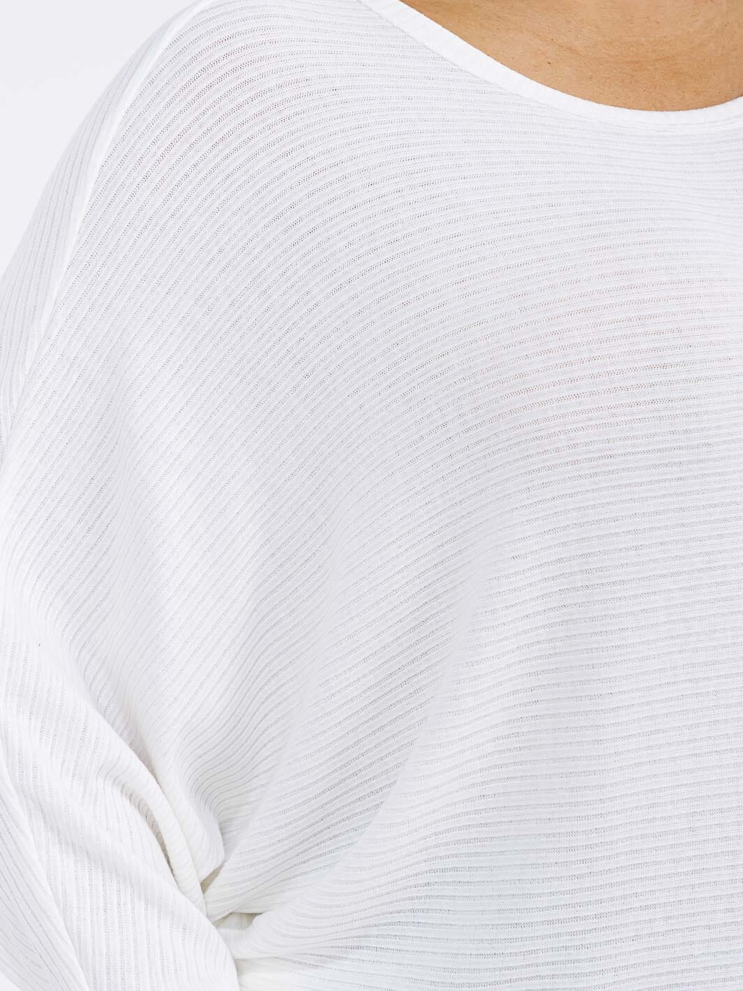 PLUS SIZE LONG SLEEVE RIBBED LOOSE FIT TOP