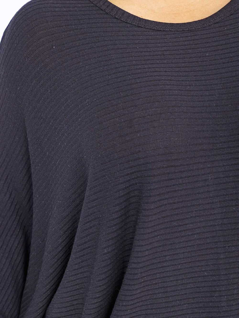 PLUS SIZE LONG SLEEVE RIBBED LOOSE FIT TOP