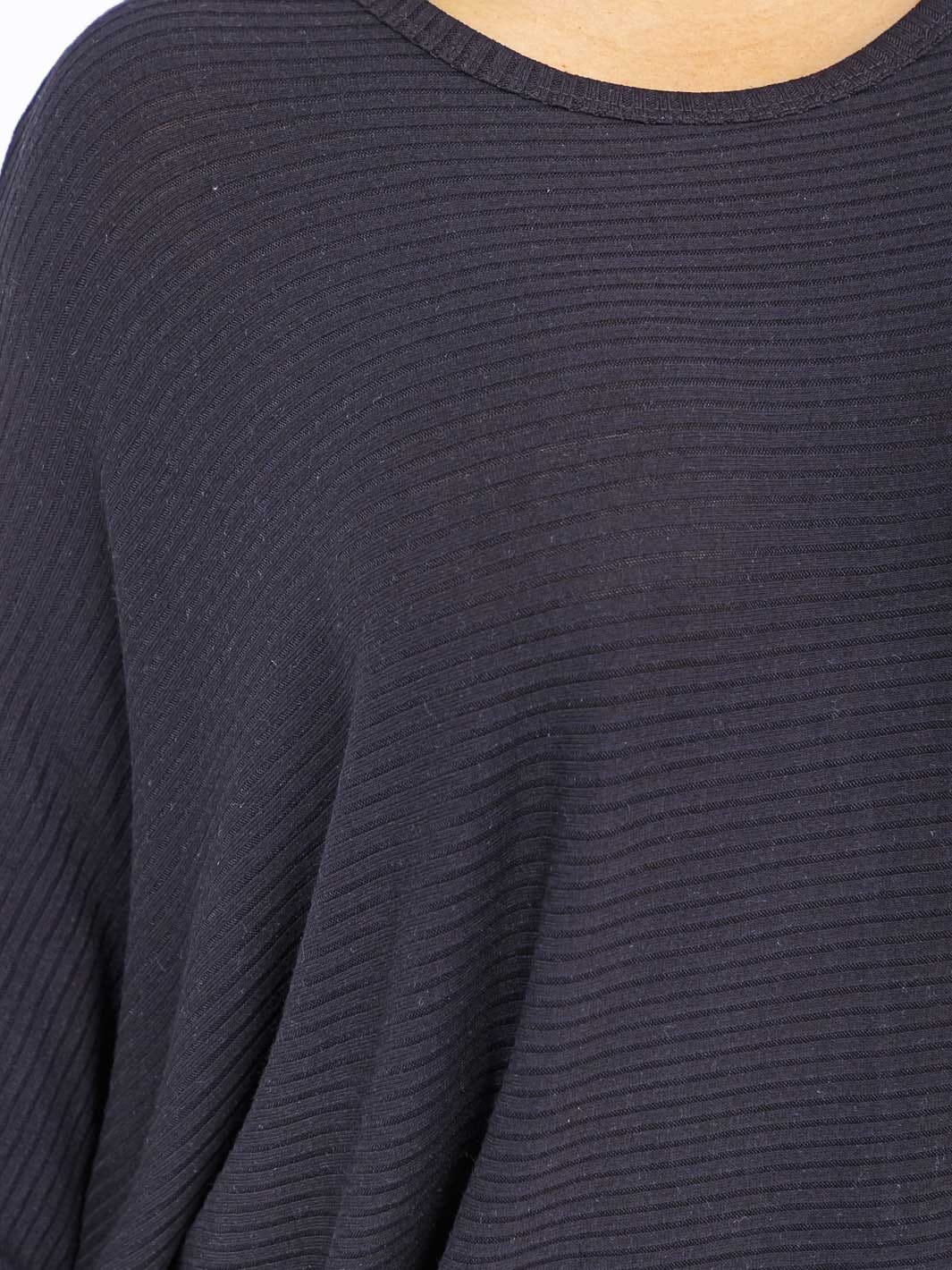 PLUS SIZE LONG SLEEVE RIBBED LOOSE FIT TOP