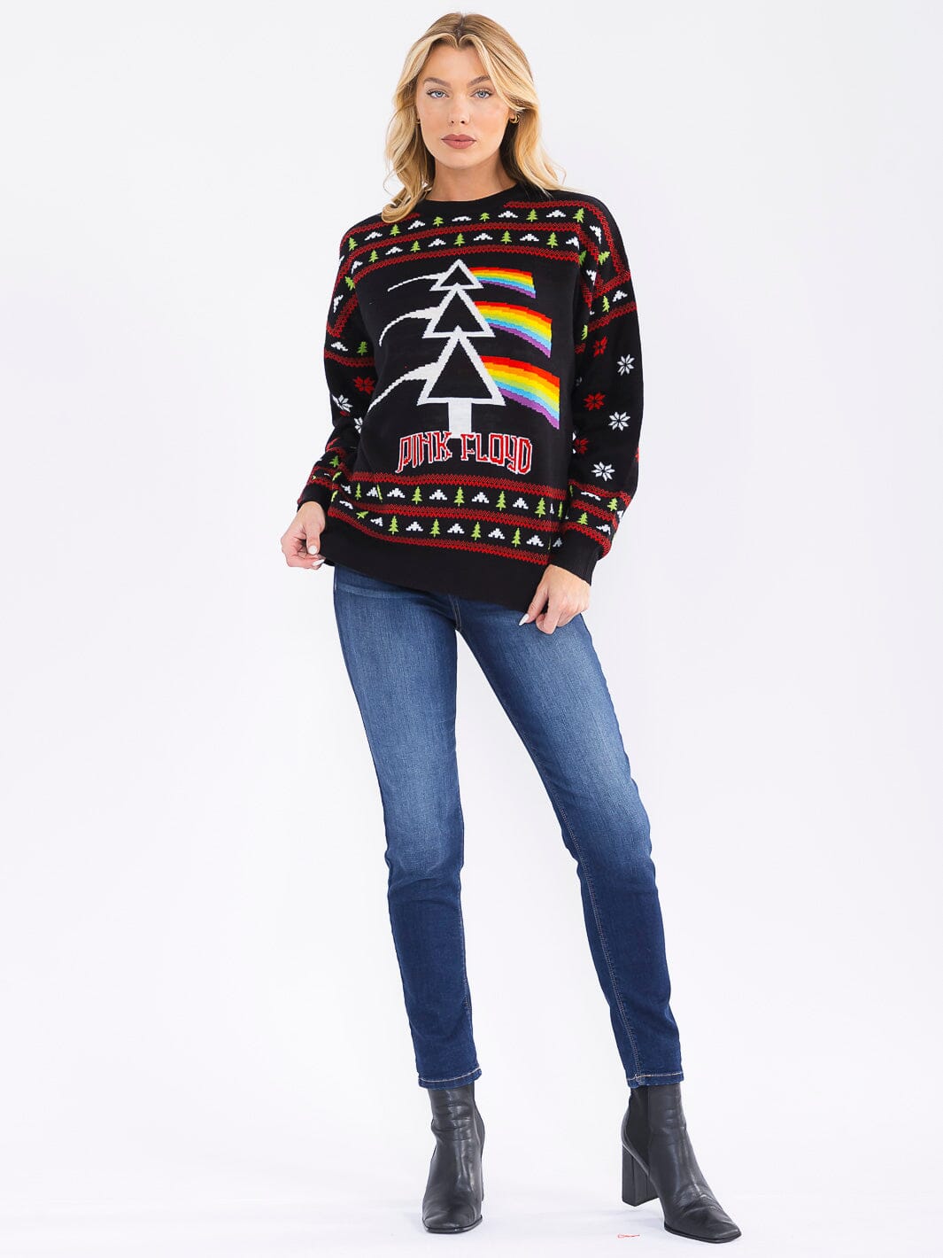 WOMEN'S LONG SLEEVE CHRISTMAS GRAPHIC PULLOVER SWEATER