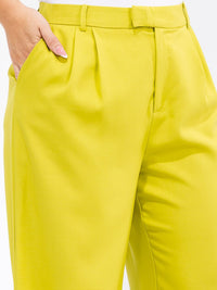 PLUS SIZE BUTTON CLOSURE POCKETS WIDE LEG PANTS