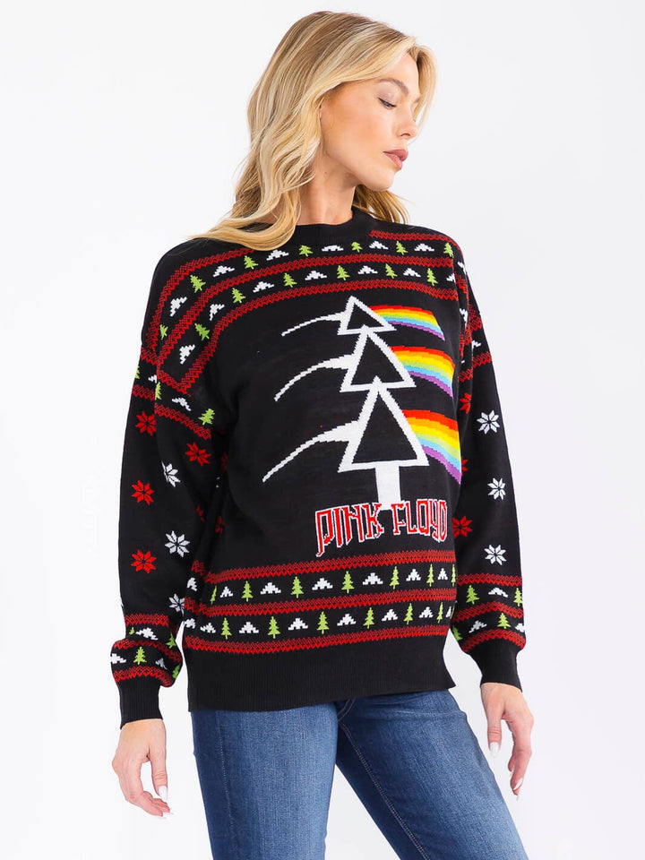 WOMEN'S LONG SLEEVE CHRISTMAS GRAPHIC PULLOVER SWEATER