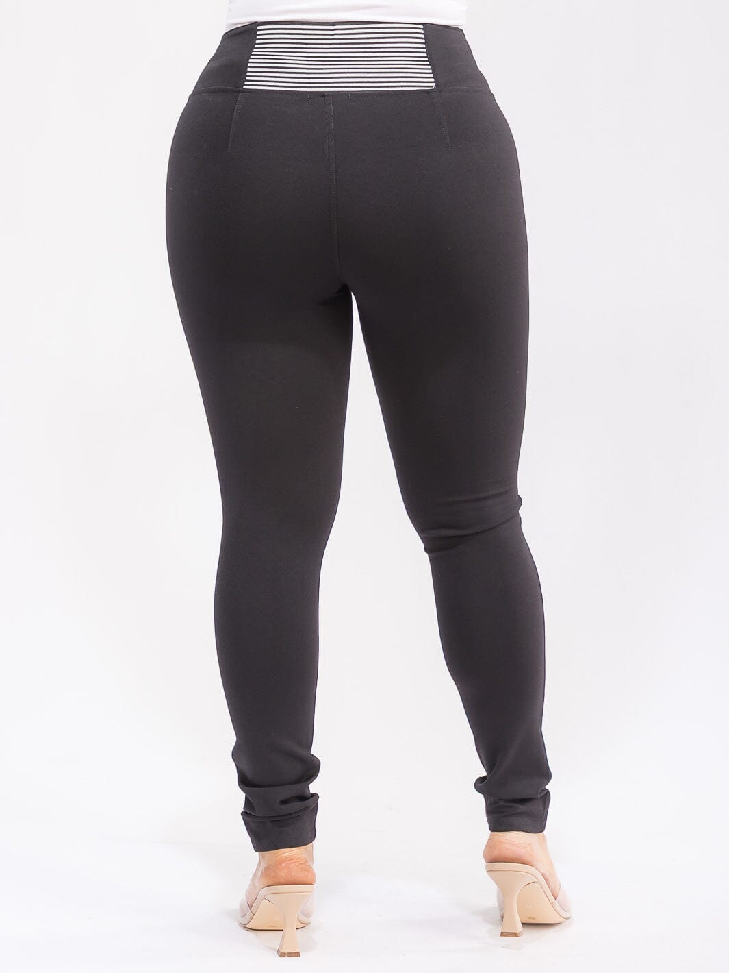 PLUS SIZE ELASTIC WAIST SKINNY LEG PANTS