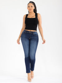 WOMEN'S SLEEVELESS SQUARE NECK BANDAGE TANK TOP