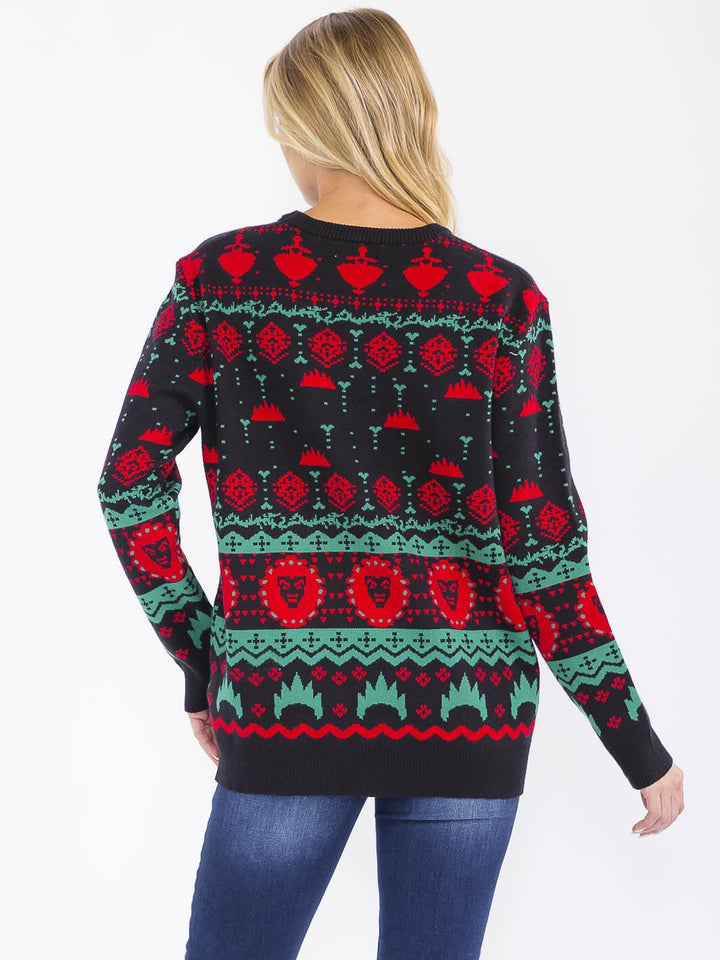 WOMEN'S LONG SLEEVE CHRISTMAS GRAPHIC PULLOVER SWEATER