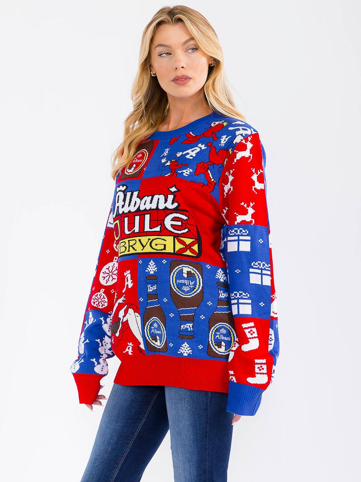 WOMEN'S LONG SLEEVE CHRISTMAS GRAPHIC PULLOVER SWEATER