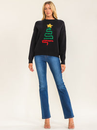 WOMEN'S LONG SLEEVE HOLIDAY PULLOVER SWEATER