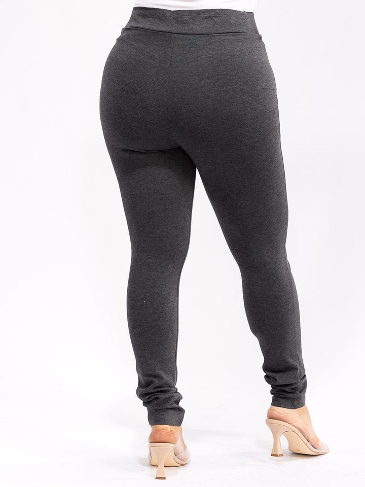 PLUS SIZE ELASTIC WAIST SKINNY LEG PANTS