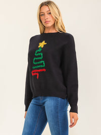 WOMEN'S LONG SLEEVE HOLIDAY PULLOVER SWEATER