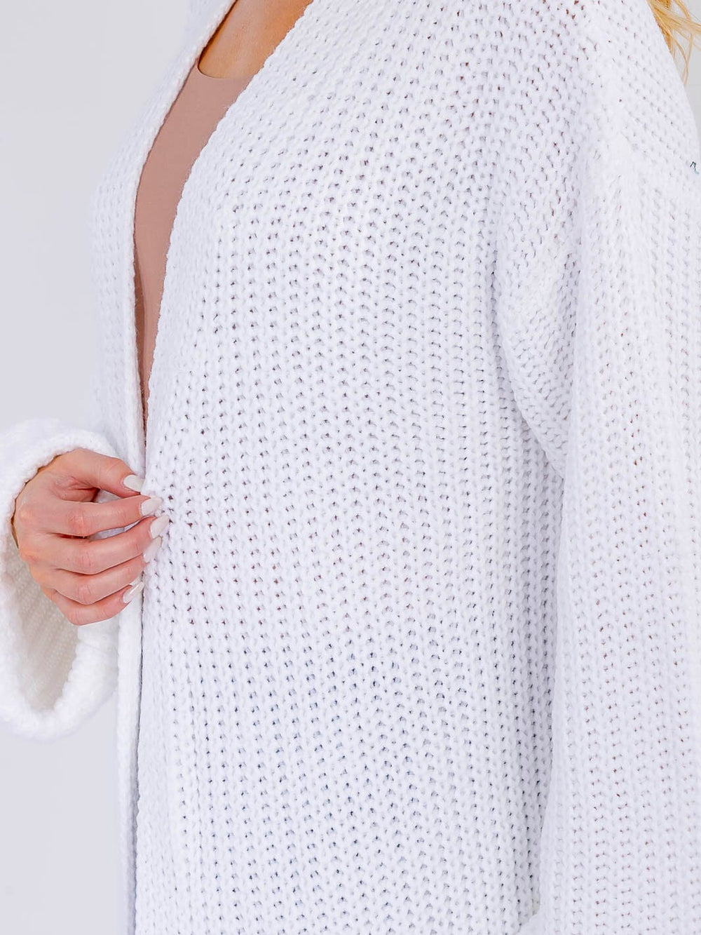 WOMEN'S LONG SLEEVE OPEN FRONT KNIT OVERSIZED FRINGE CARDIGAN