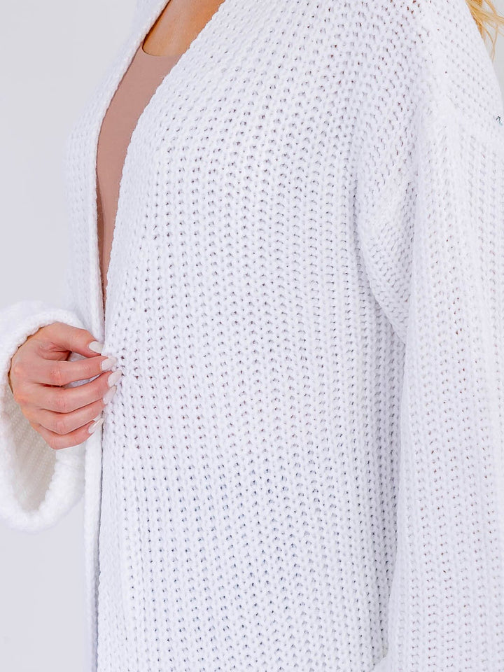 WOMEN'S LONG SLEEVE OPEN FRONT KNIT OVERSIZED FRINGE CARDIGAN