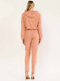 WOMEN'S ELASTIC WAIST FRONT POCKETS SKINNY PANTS