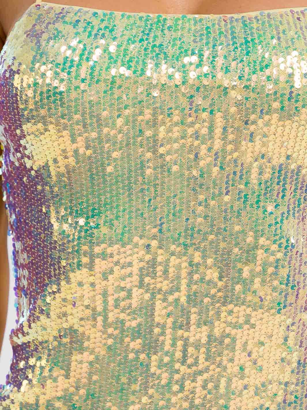 WOMEN'S SLEEVELESS OPEN BACK BODYCON SEQUINS MINI DRESS