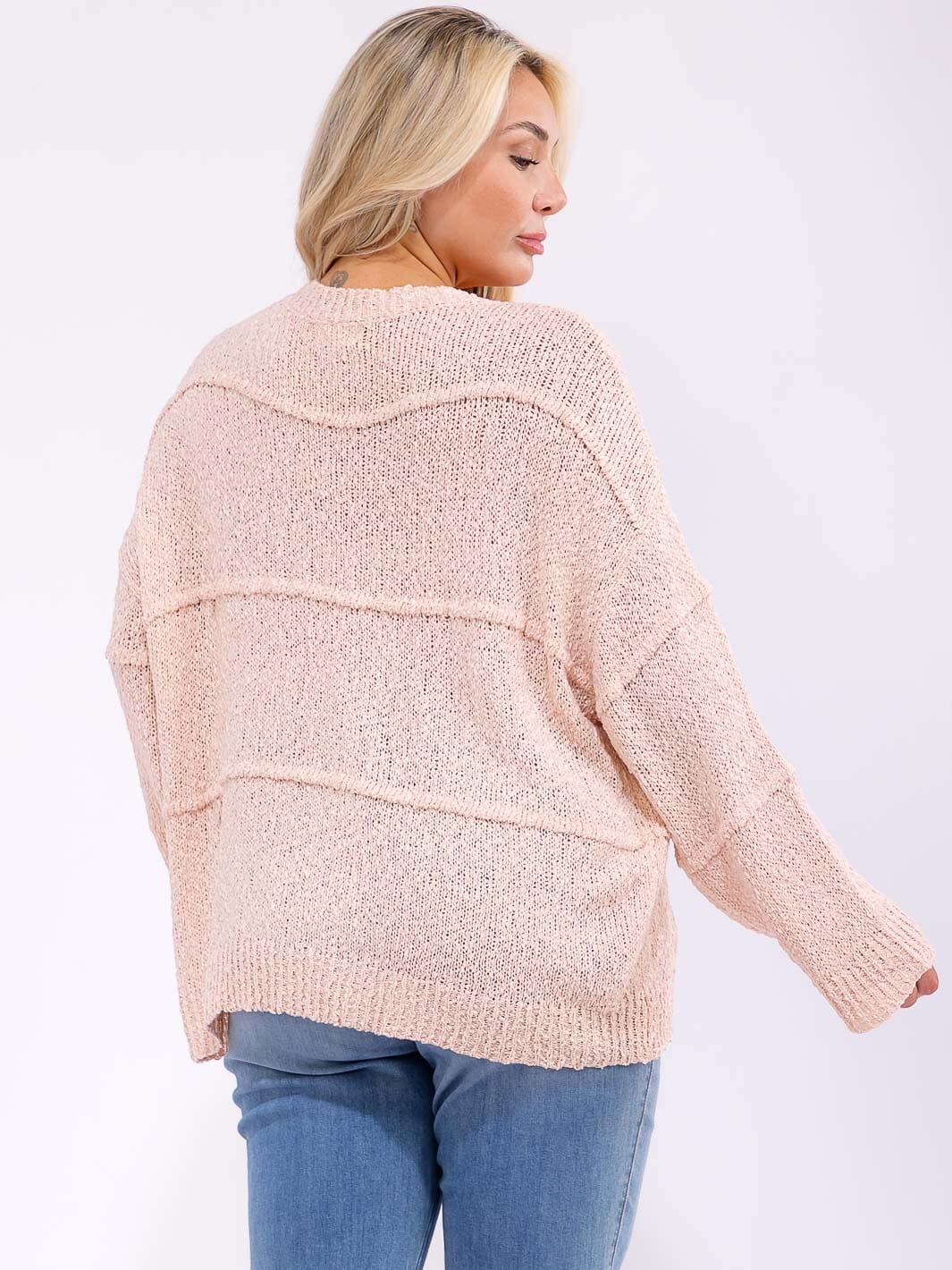 PLUS SIZE LONG SLEEVE KNIT PULLOVER SWEATER