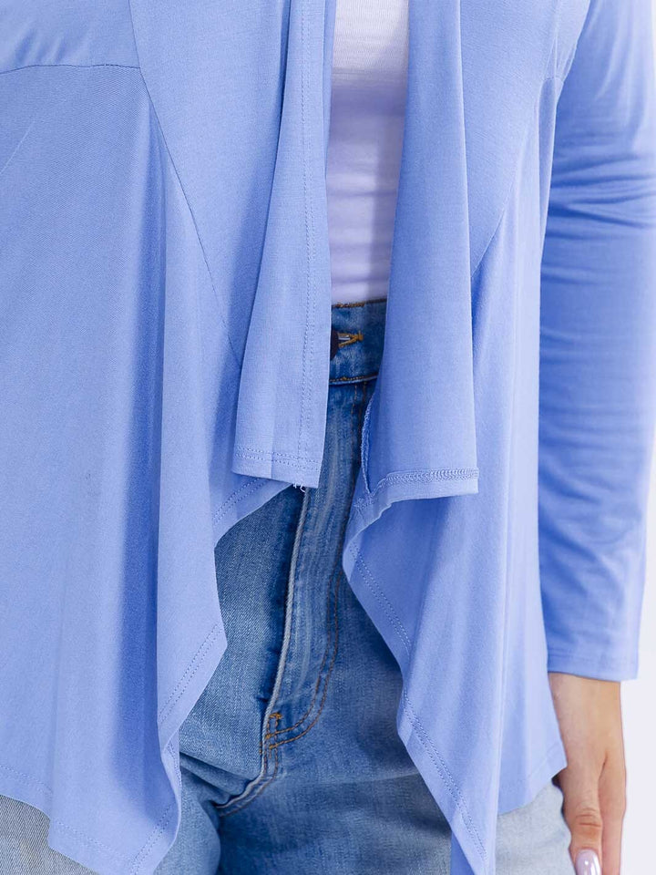 PLUS SIZE LONG SLEEVE OPEN FRONT CARDIGAN