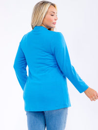 PLUS SIZE LONG SLEEVE OPEN FRONT SOLID CARDIGAN