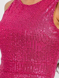 WOMEN'S SLEEVELESS BODYCON SEQUINS MAXI DRESS