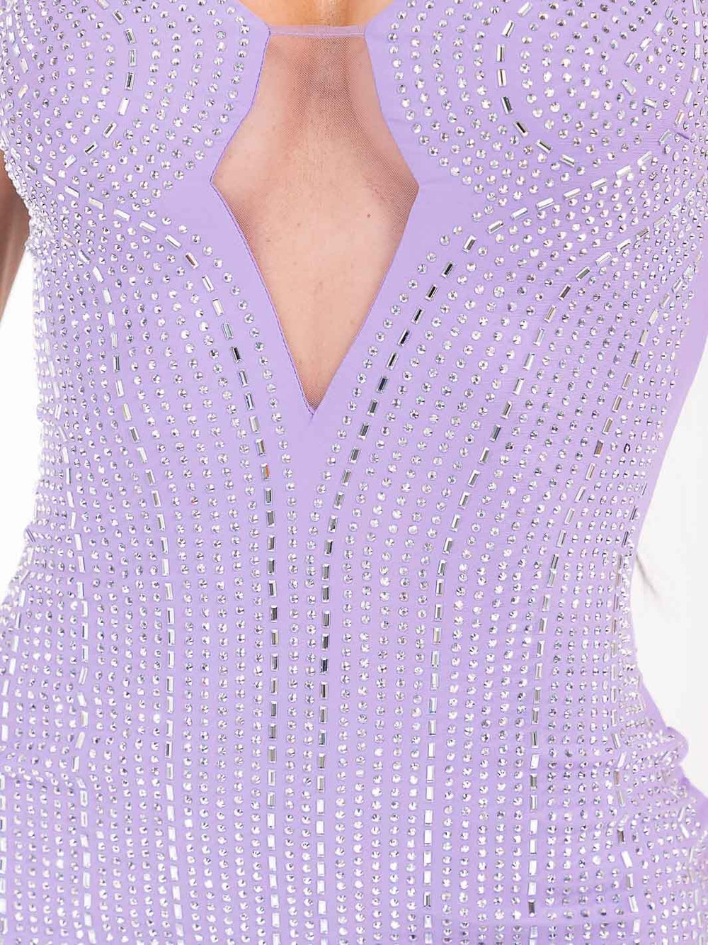 WOMEN'S SLEEVELESS MESH BODYCON SEQUINS MINI DRESS
