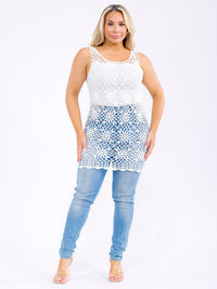 PLUS SIZE SLEEVELESS KNITTED COVER UP TOP