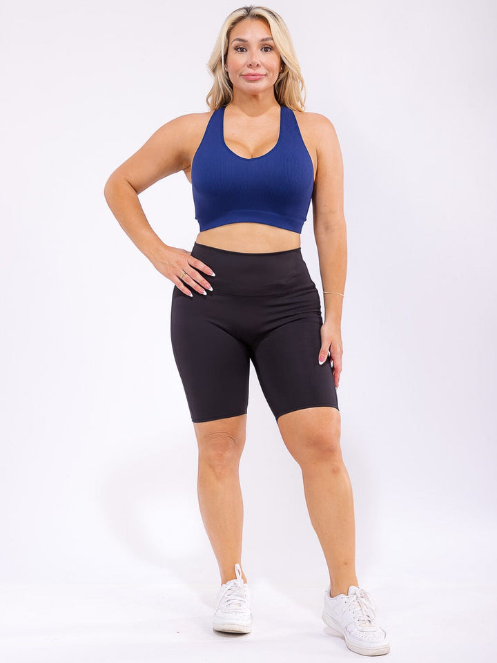 PLUS SIZE SLEEVELESS V-NECK CROP TOP